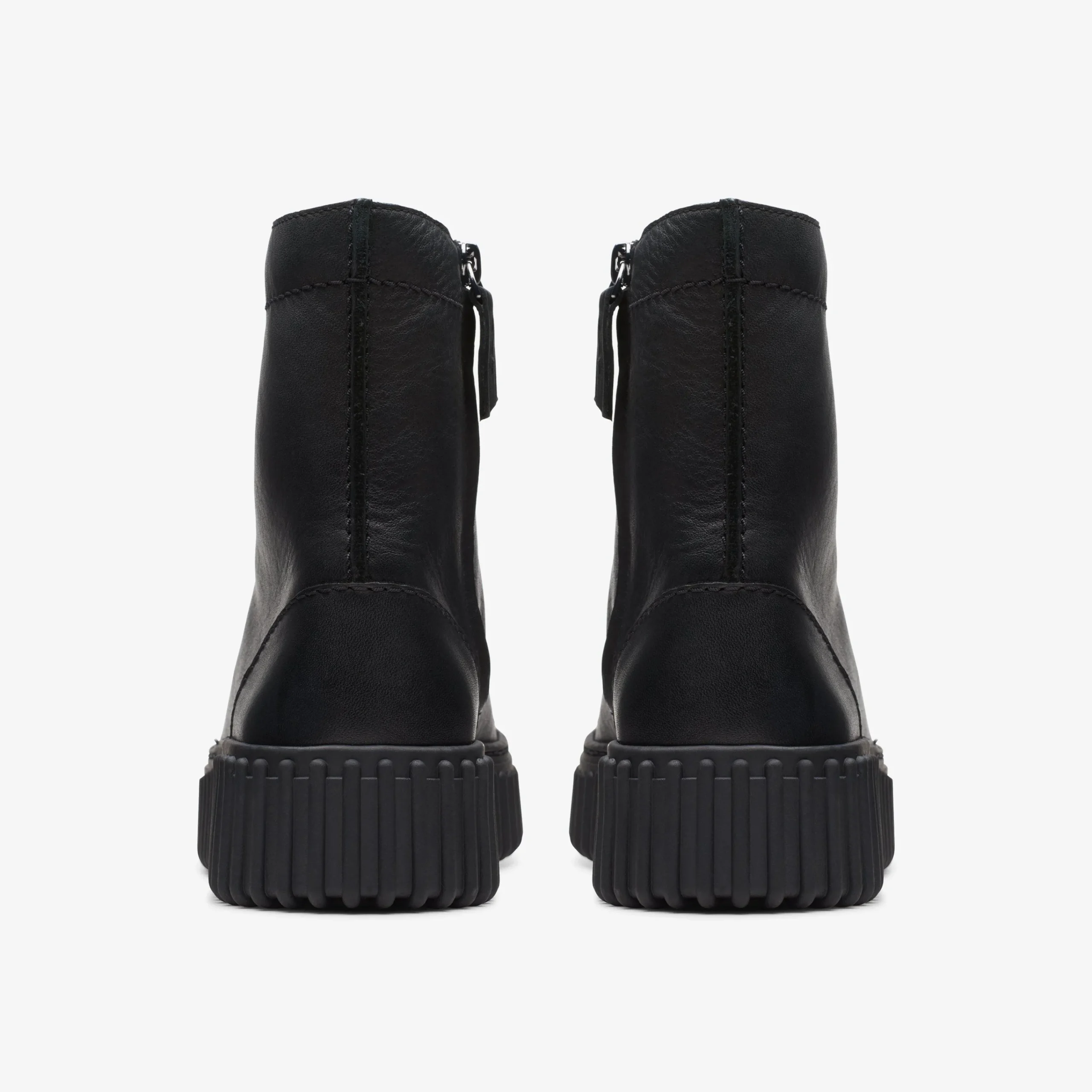Clarks Torhill Rise Black Leather Fashion