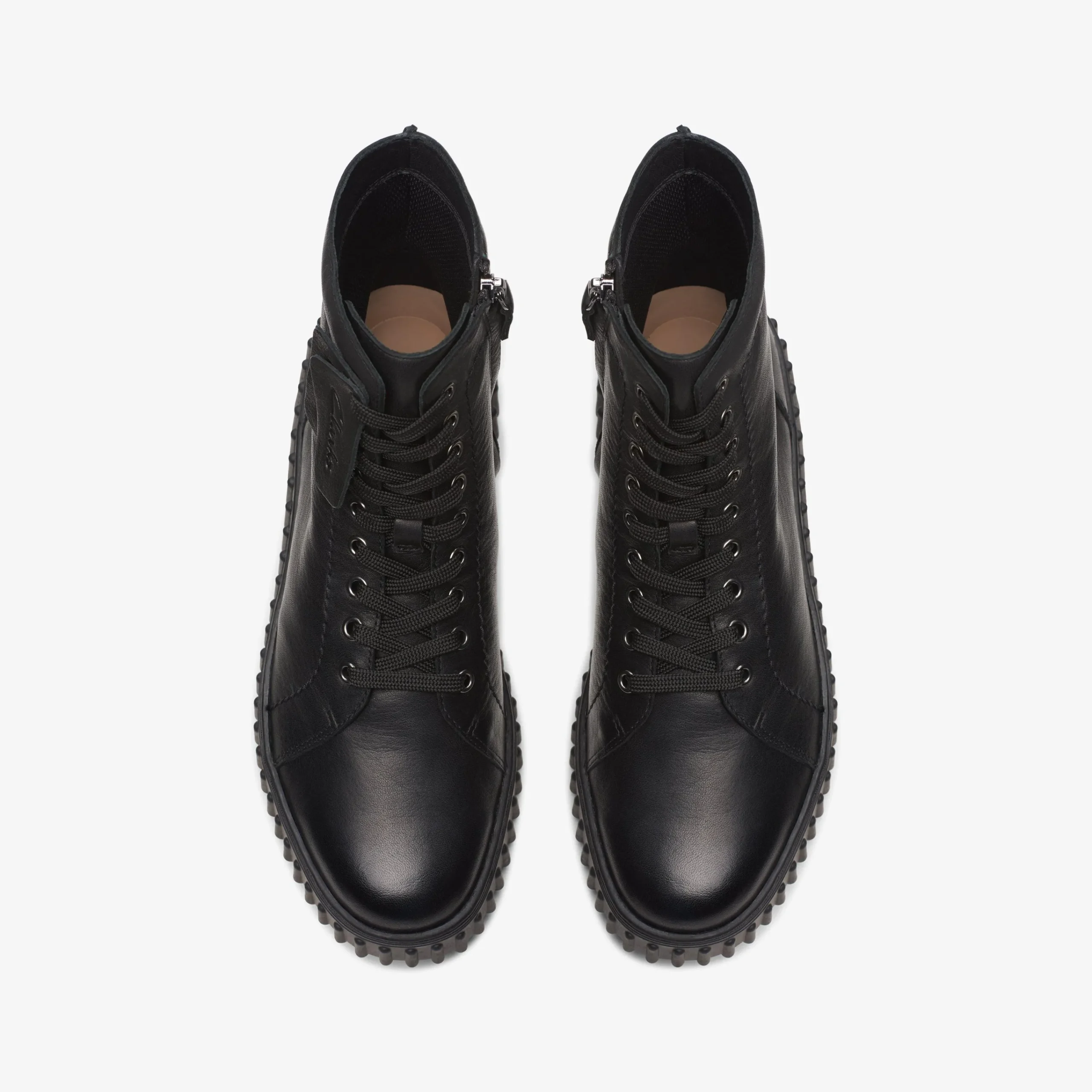 Clarks Torhill Rise Black Leather Fashion
