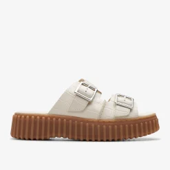 Clarks Torhill Slide Cream Interest Cheap