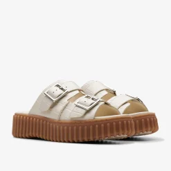 Clarks Torhill Slide Cream Interest Cheap