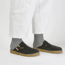 Clarks Trek Mule Black Suede Outlet