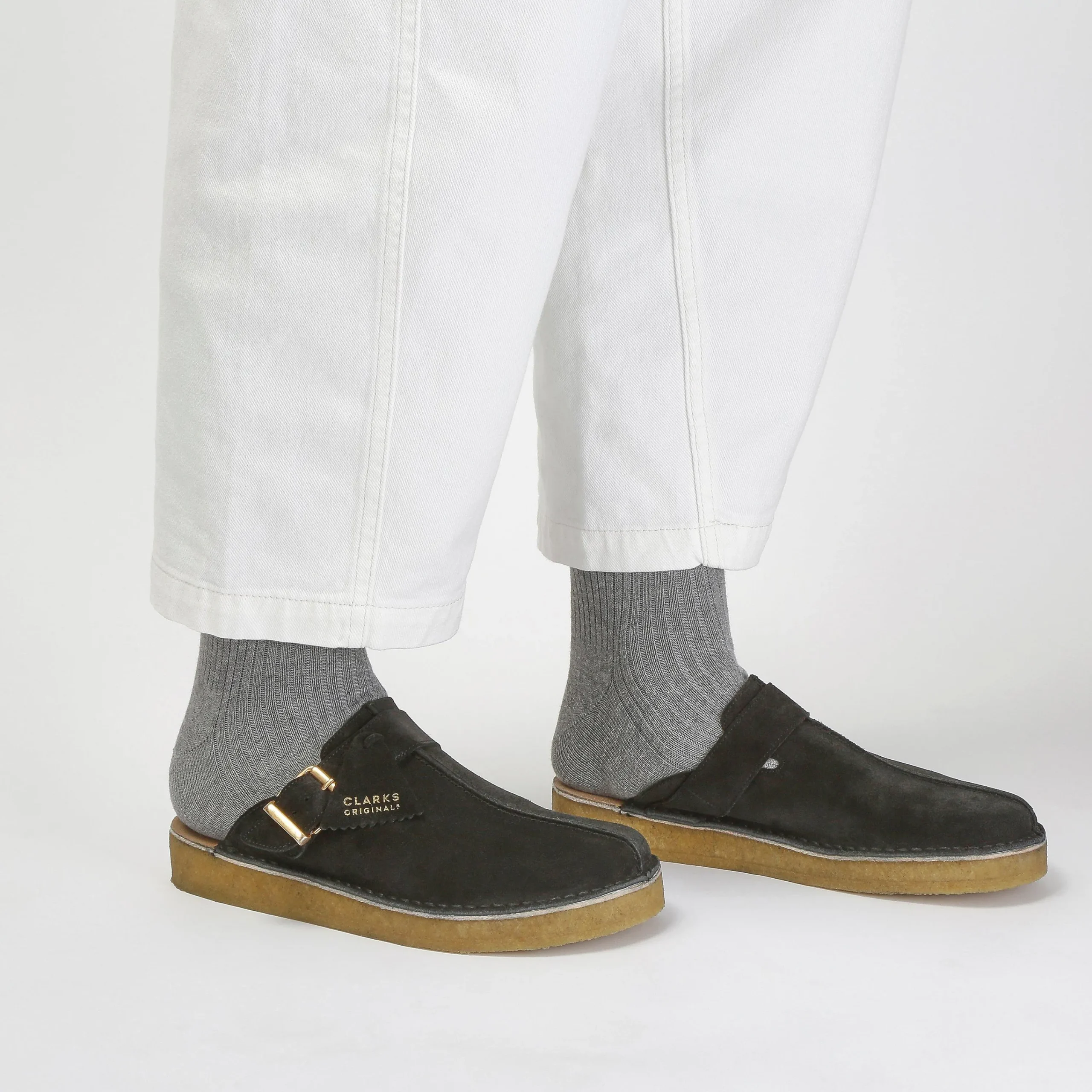 Clarks Trek Mule Black Suede Outlet