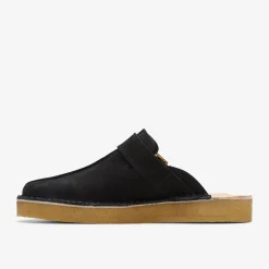 Clarks Trek Mule Black Suede Outlet
