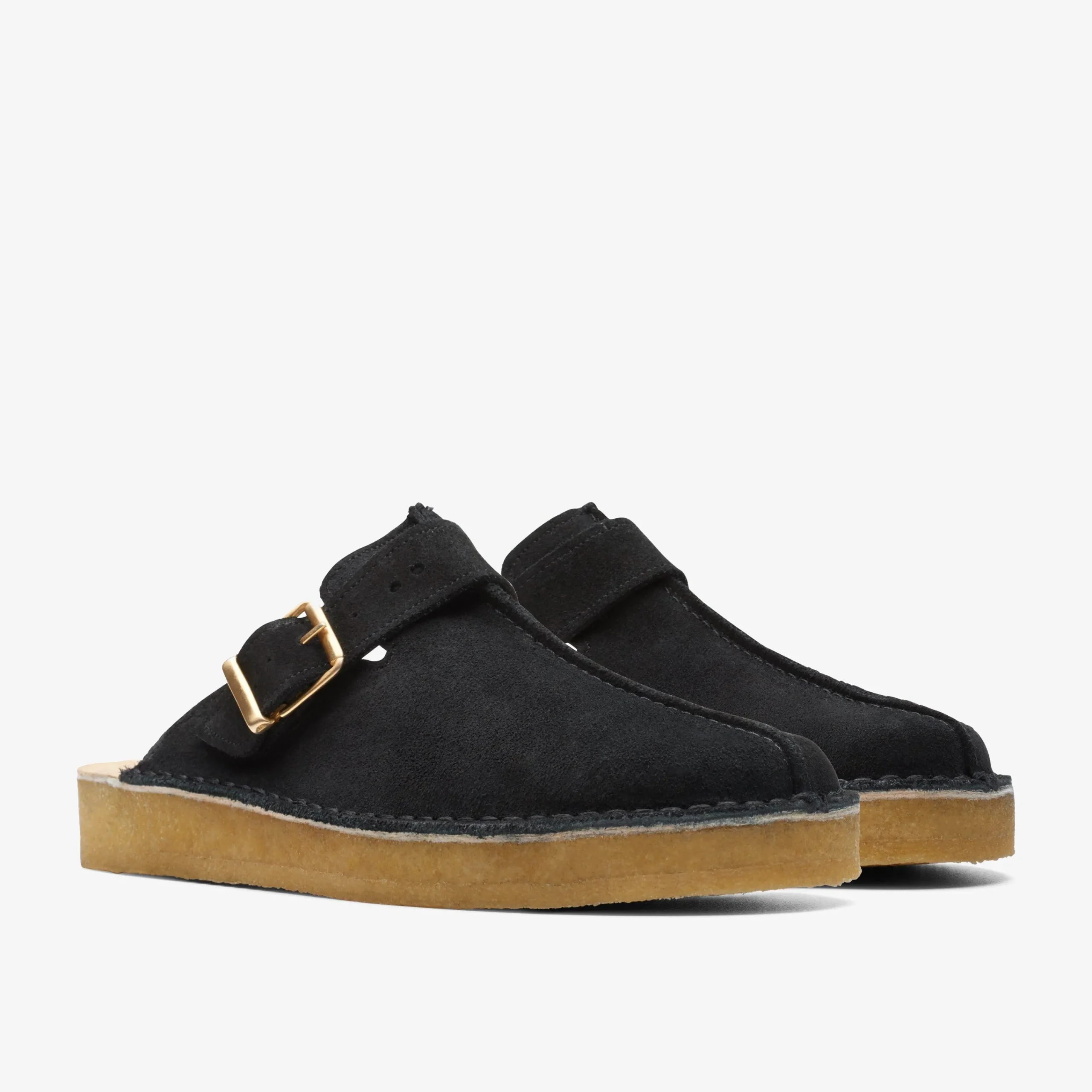 Clarks Trek Mule Black Suede Outlet