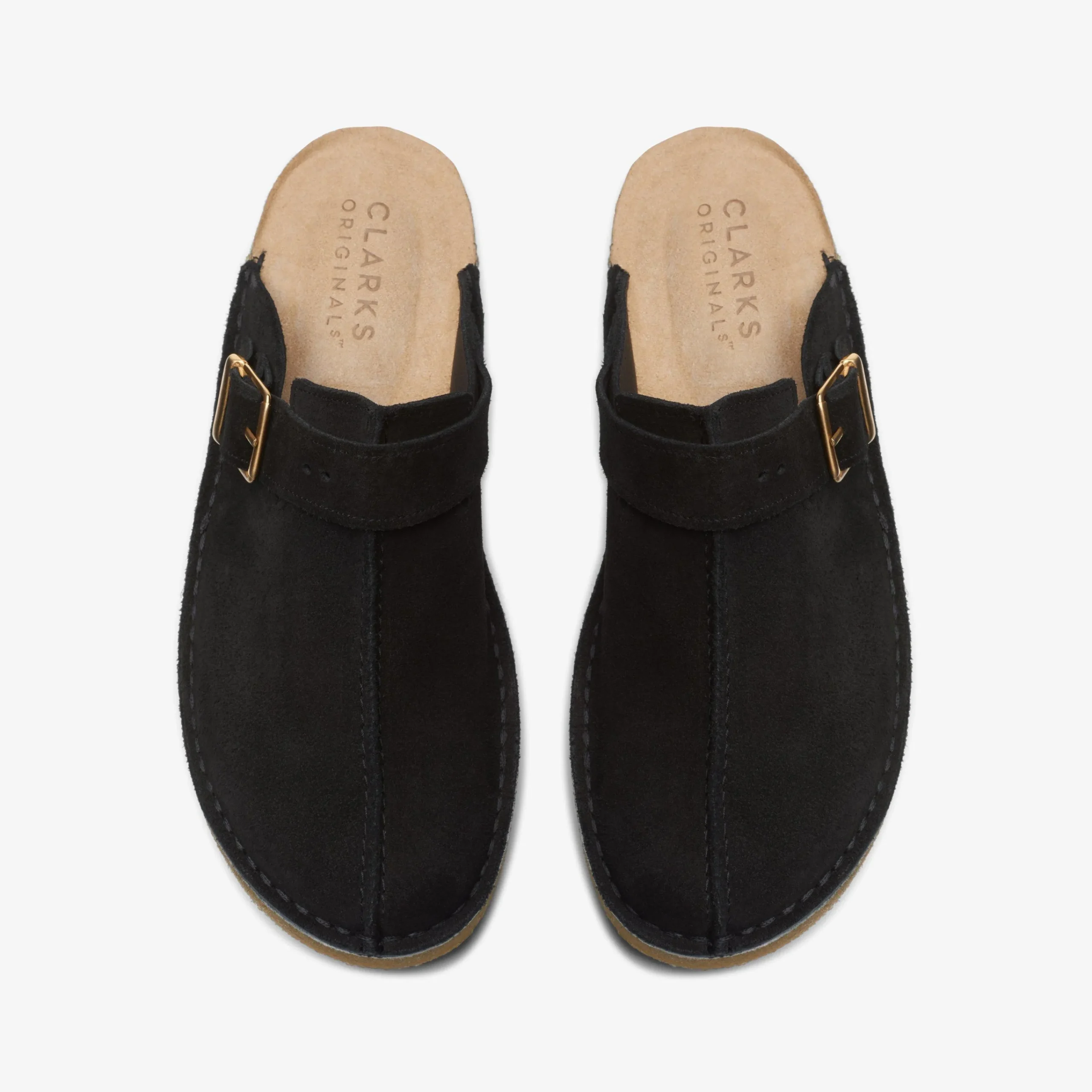 Clarks Trek Mule Black Suede Outlet