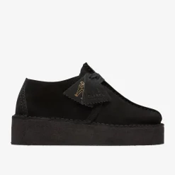 Clarks Trek Wedge Black Suede Cheap