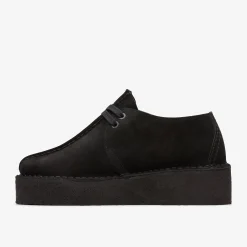 Clarks Trek Wedge Black Suede Cheap