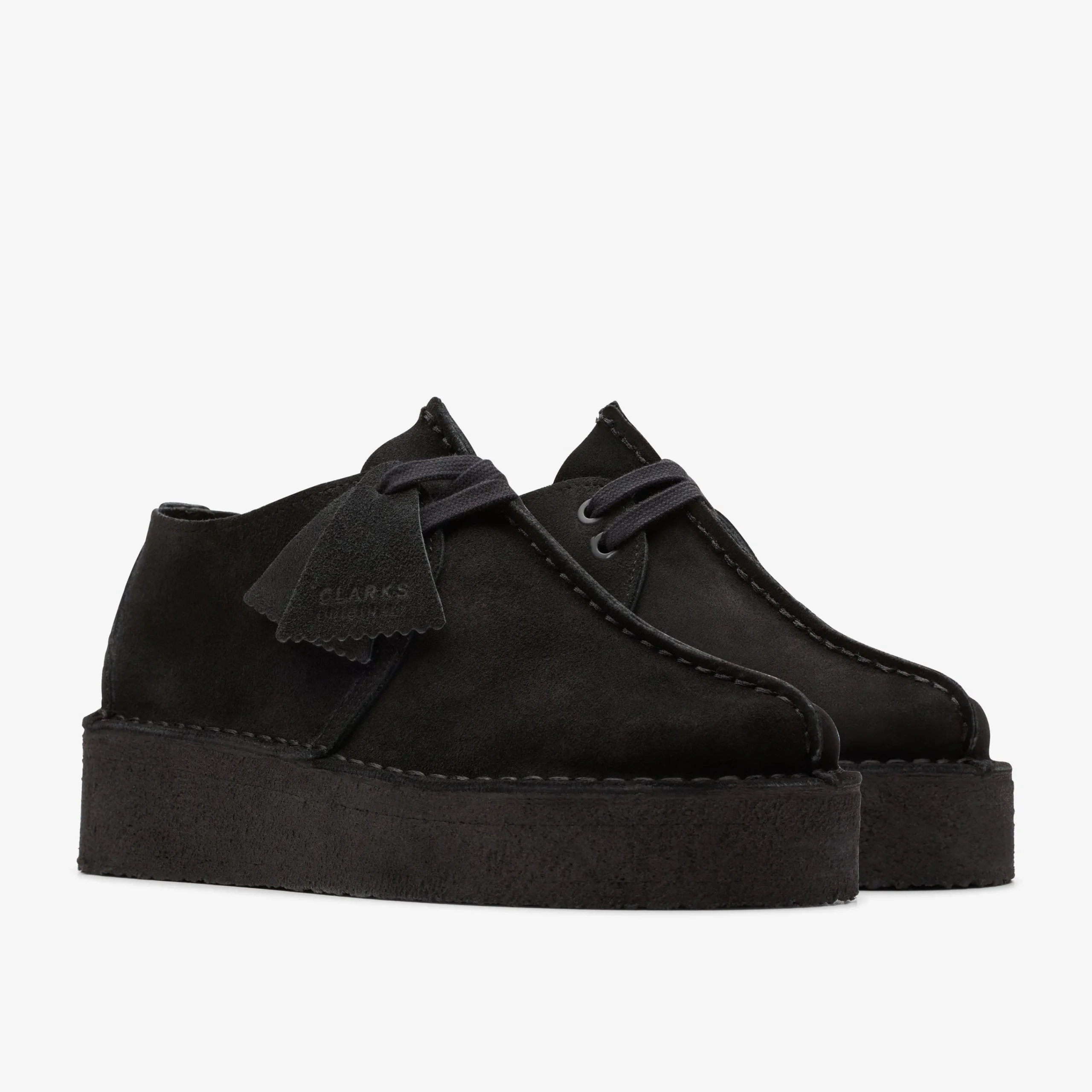 Clarks Trek Wedge Black Suede Cheap