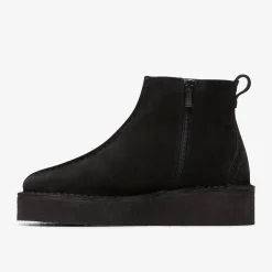 Clarks Trek Wedge Boot Black Suede Cheap