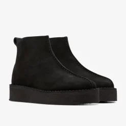 Clarks Trek Wedge Boot Black Suede Cheap
