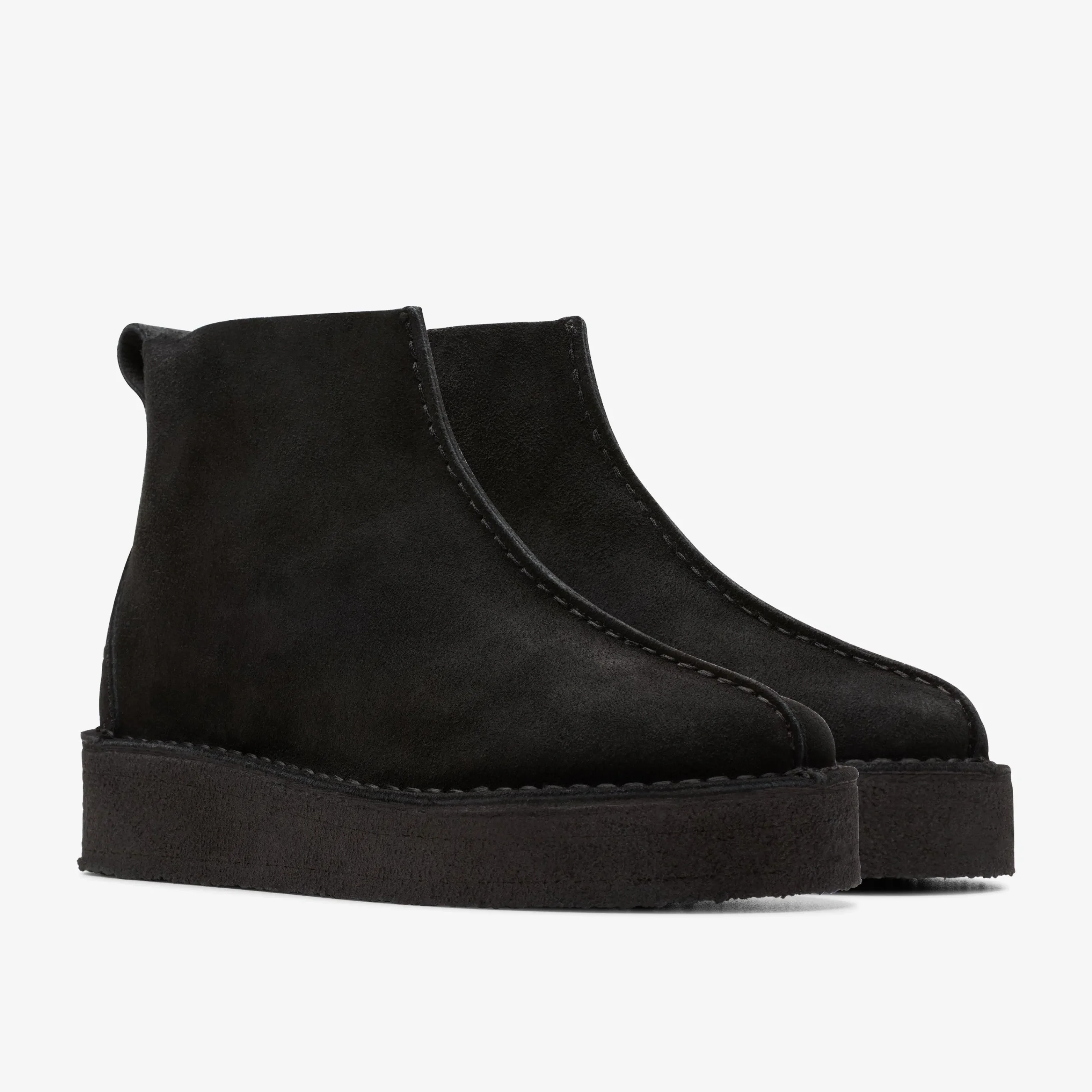 Clarks Trek Wedge Boot Black Suede Cheap