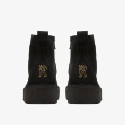 Clarks Trek Wedge Boot Black Suede Cheap