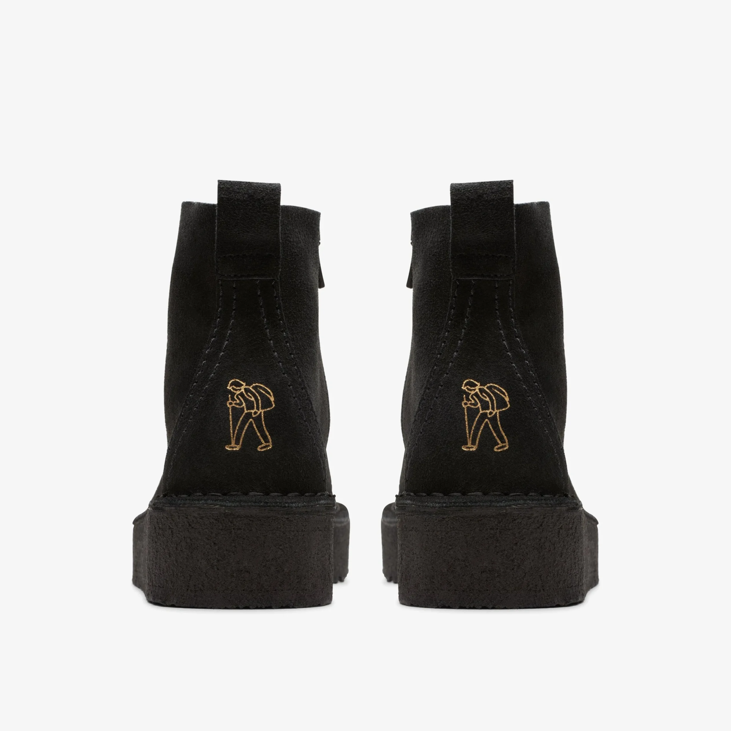 Clarks Trek Wedge Boot Black Suede Cheap