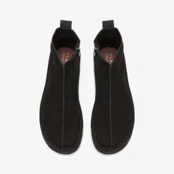 Clarks Trek Wedge Boot Black Suede Cheap