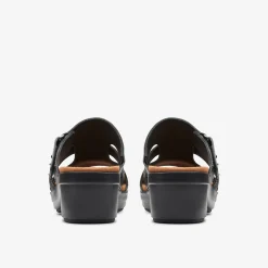 Clarks Tuleah Jane Black Leather Hot