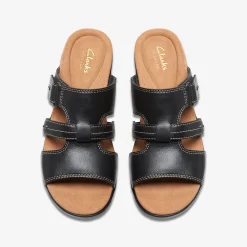 Clarks Tuleah Jane Black Leather Hot