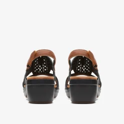 Clarks Tuleah Sun Black Leather Outlet