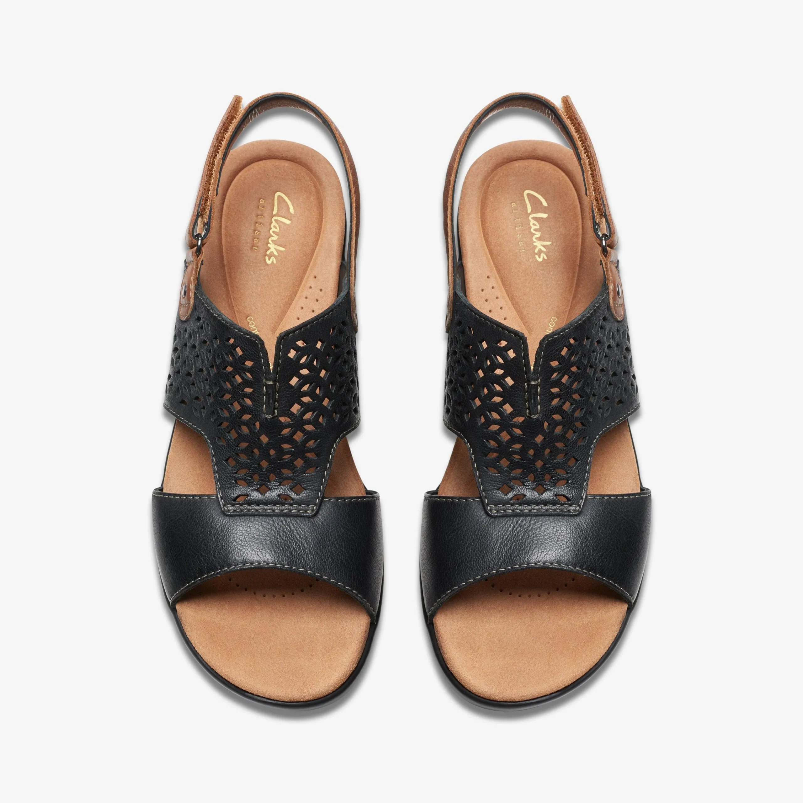 Clarks Tuleah Sun Black Leather Outlet
