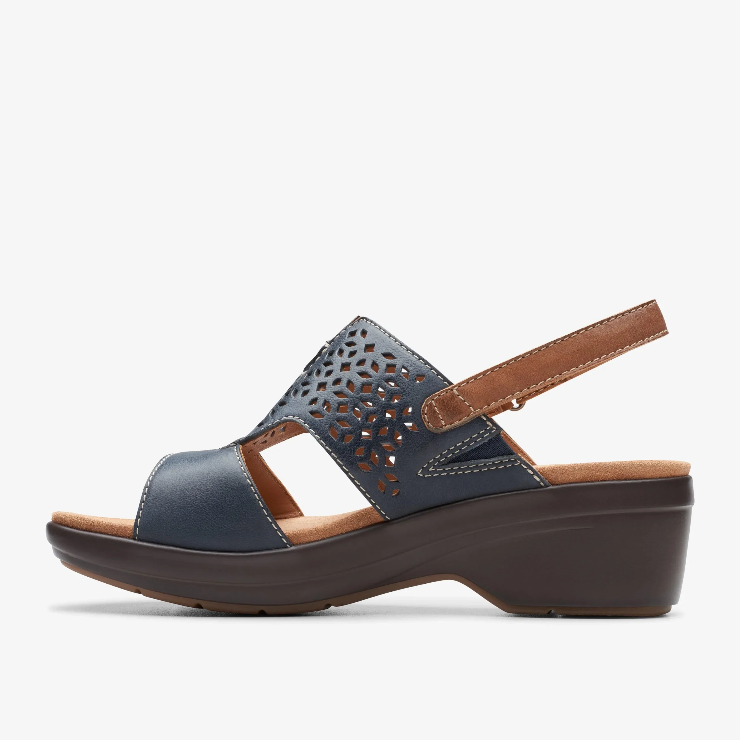 Clarks Tuleah Sun Navy Leather Cheap
