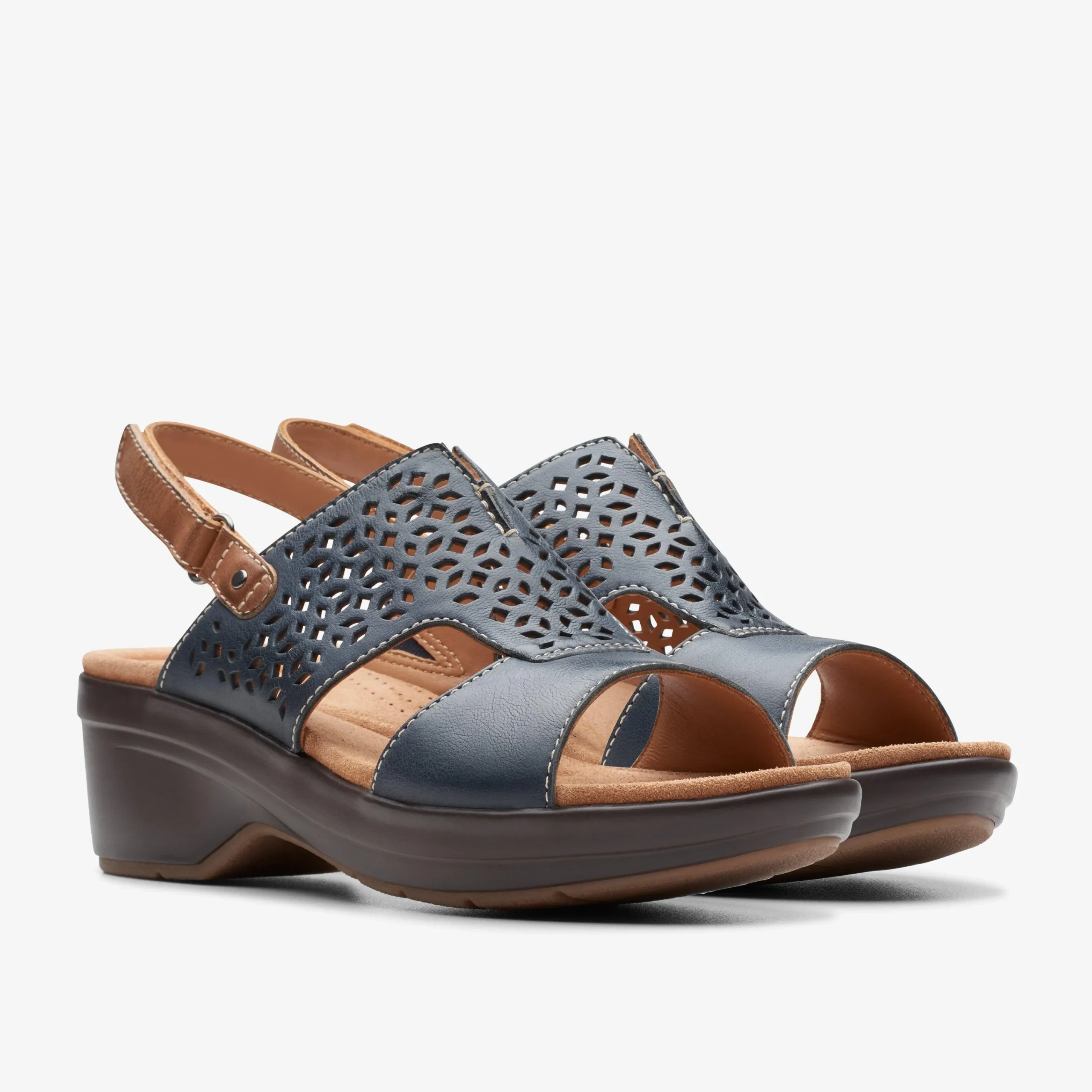 Clarks Tuleah Sun Navy Leather Cheap
