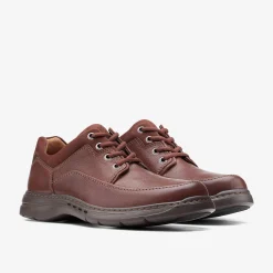Clarks Un Brawley Lace Mahogany Leather Shop