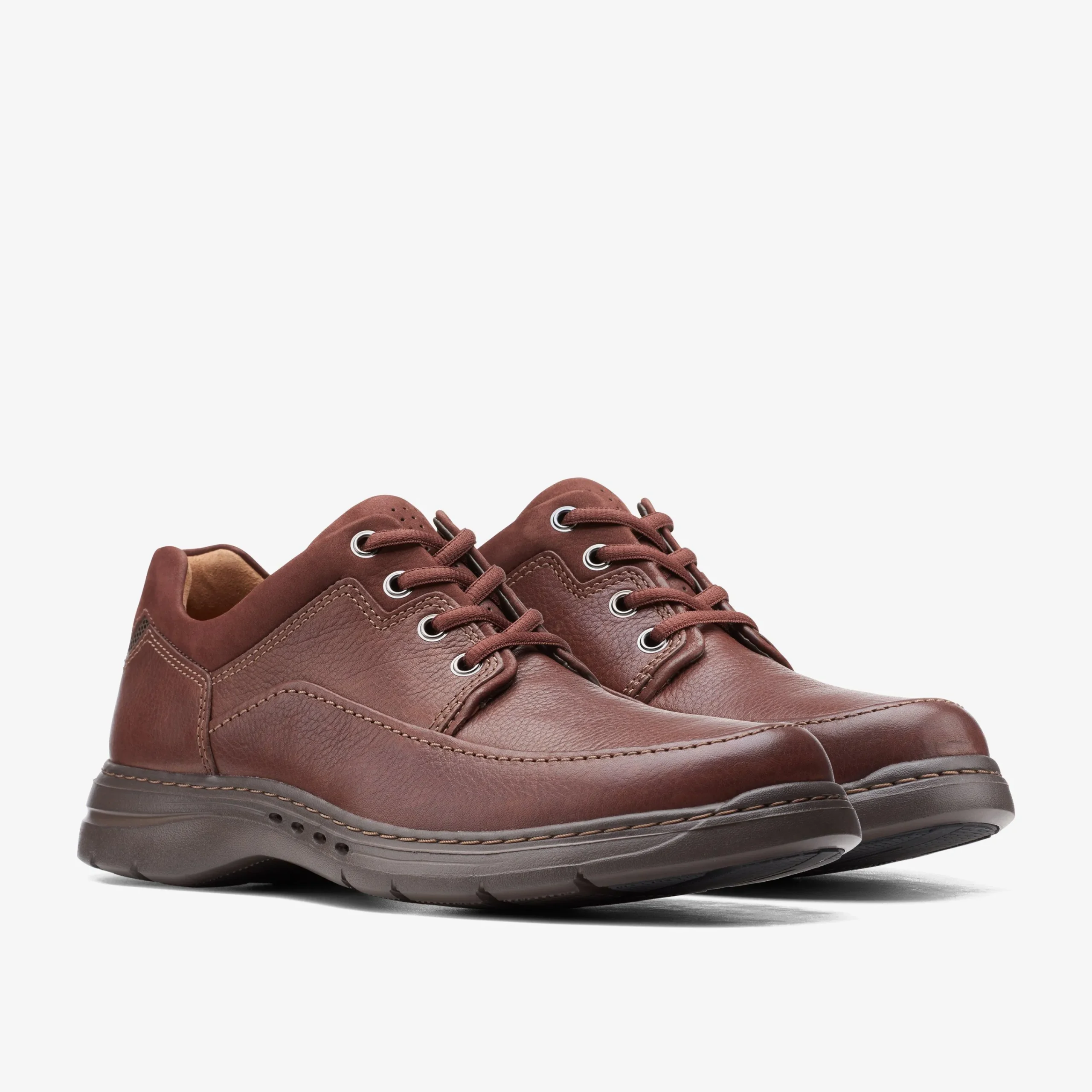 Clarks Un Brawley Lace Mahogany Leather Shop