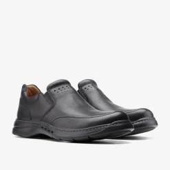 Clarks Un Brawley Step Black Leather Store