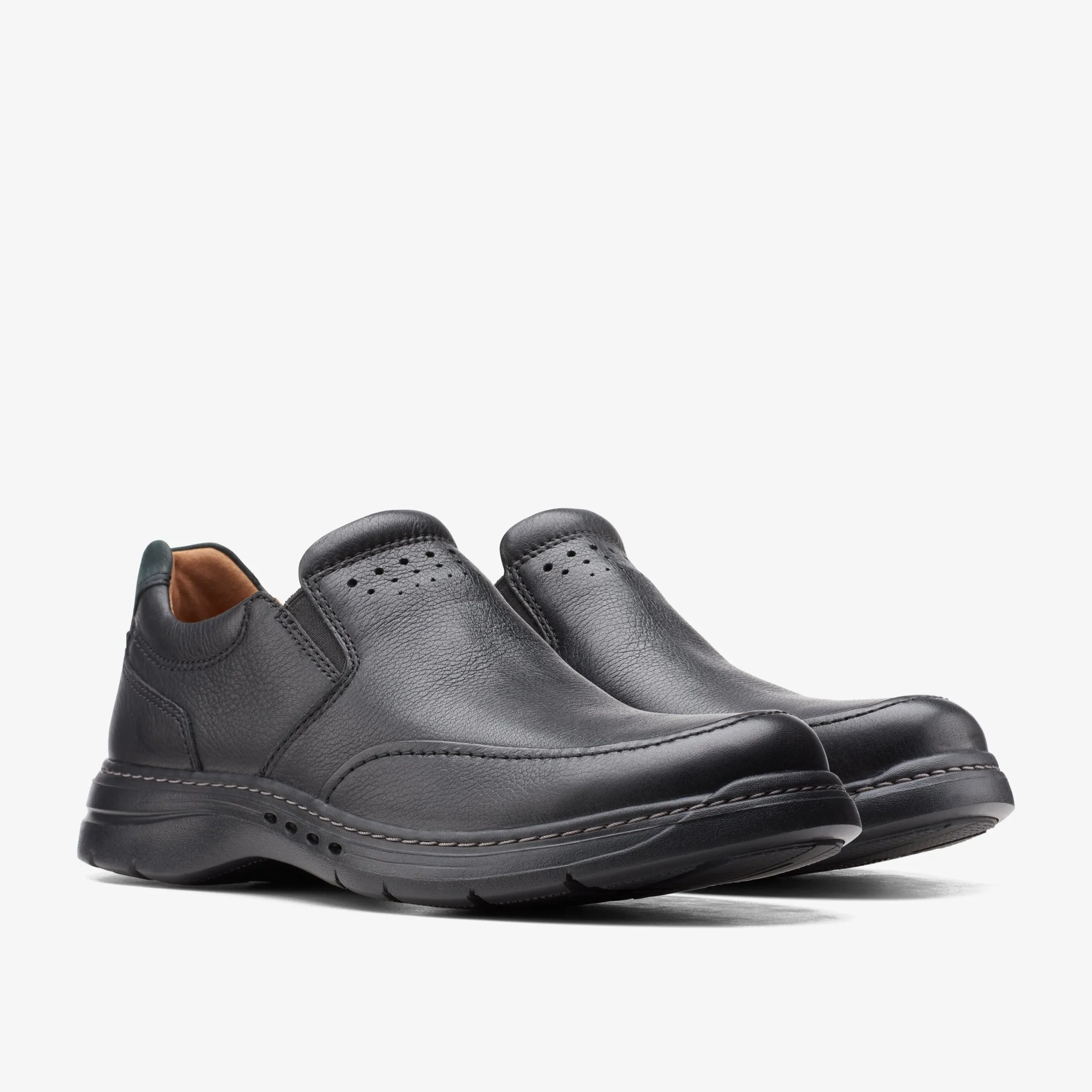 Clarks Un Brawley Step Black Leather Store