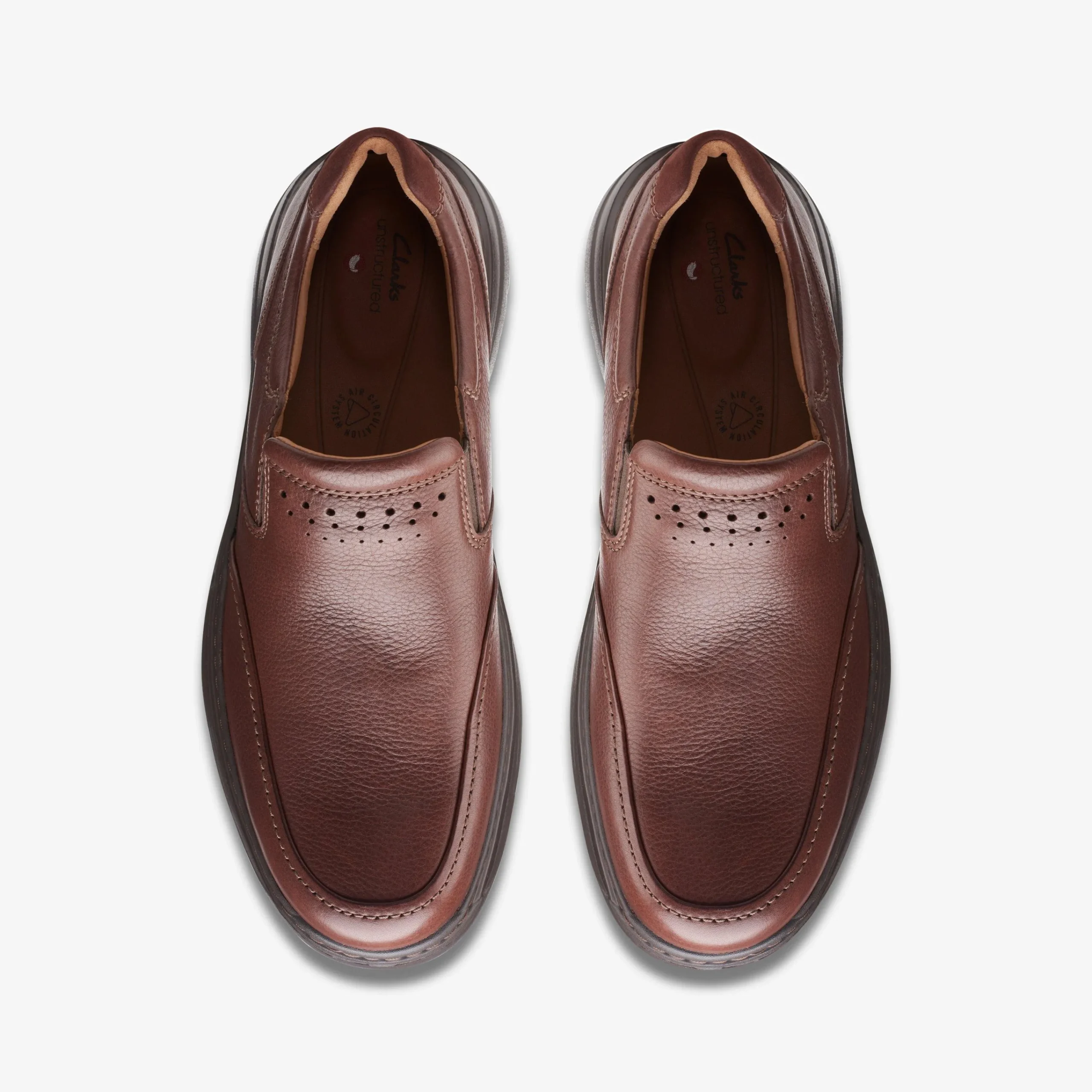 Clarks Un Brawley Step Mahogany Leather Flash Sale