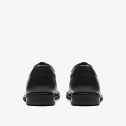 Clarks Un Hugh Lace Black Leather Flash Sale