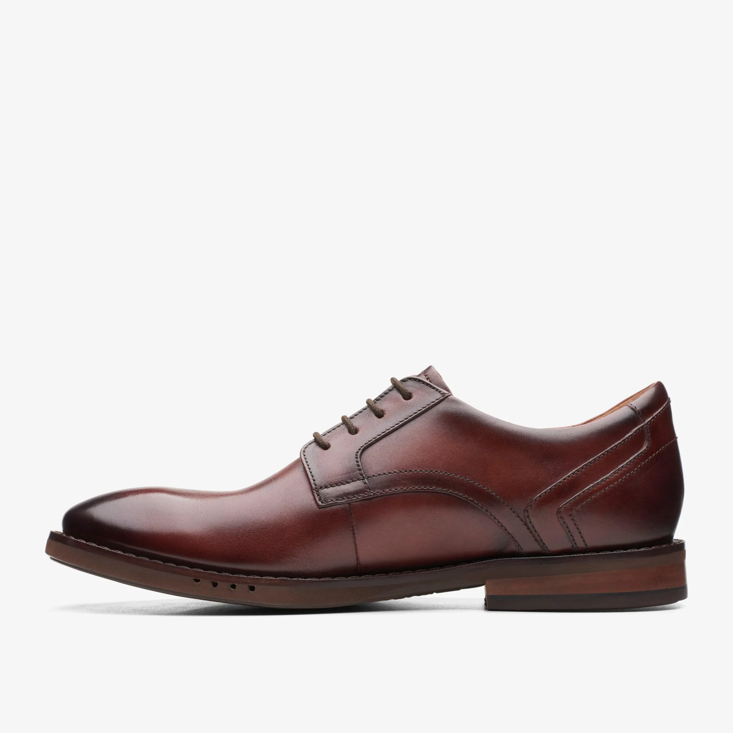 Clarks Un Hugh Lace Brown Leather Fashion