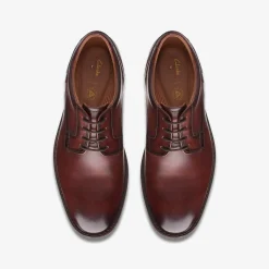 Clarks Un Hugh Lace Brown Leather Fashion