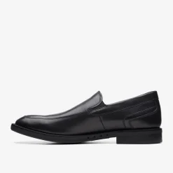 Clarks Un Hugh Step Black Leather Hot