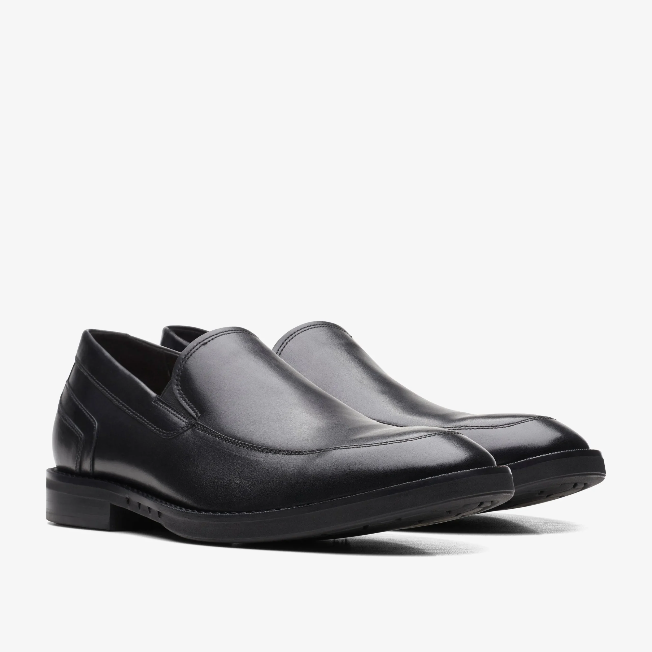 Clarks Un Hugh Step Black Leather Hot