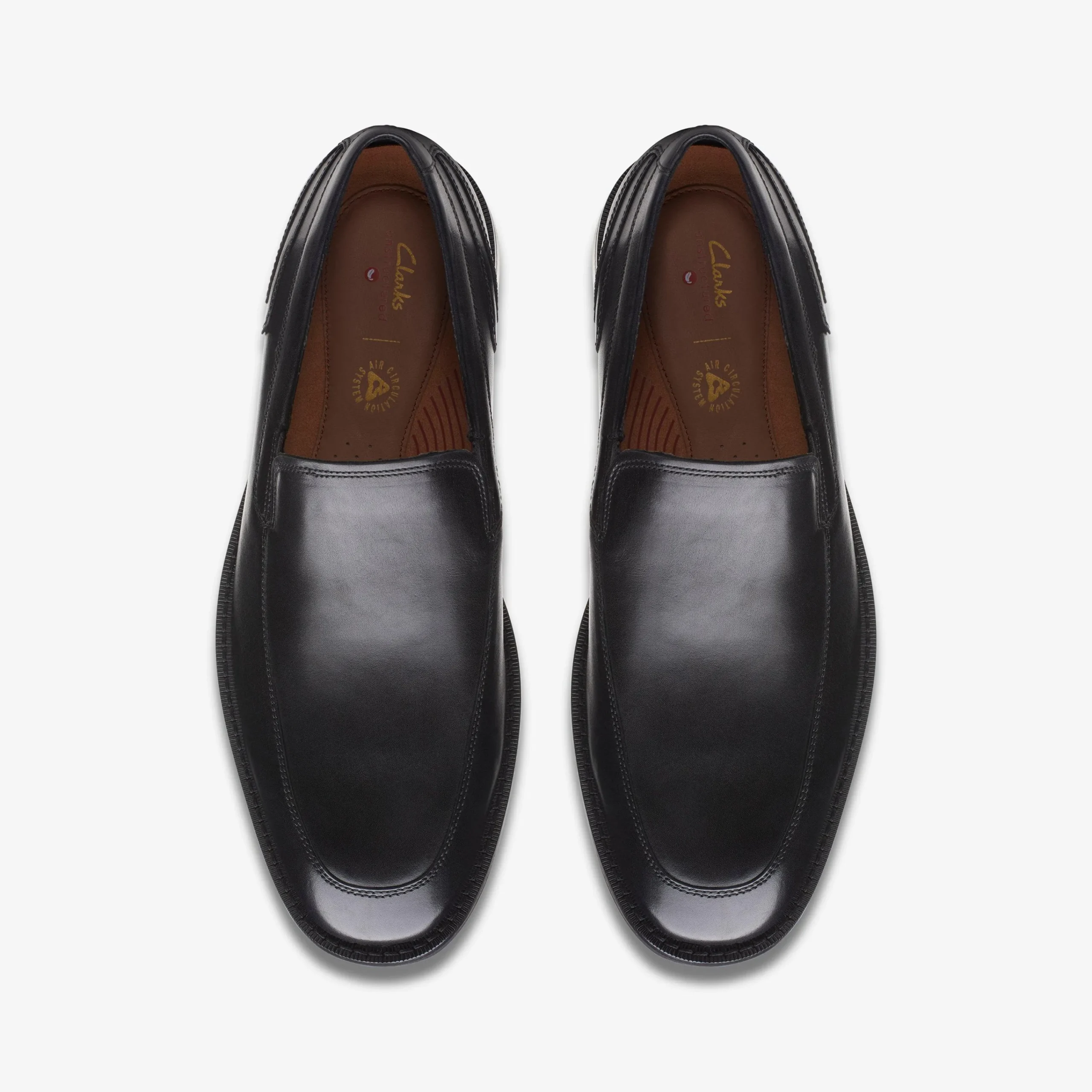 Clarks Un Hugh Step Black Leather Hot