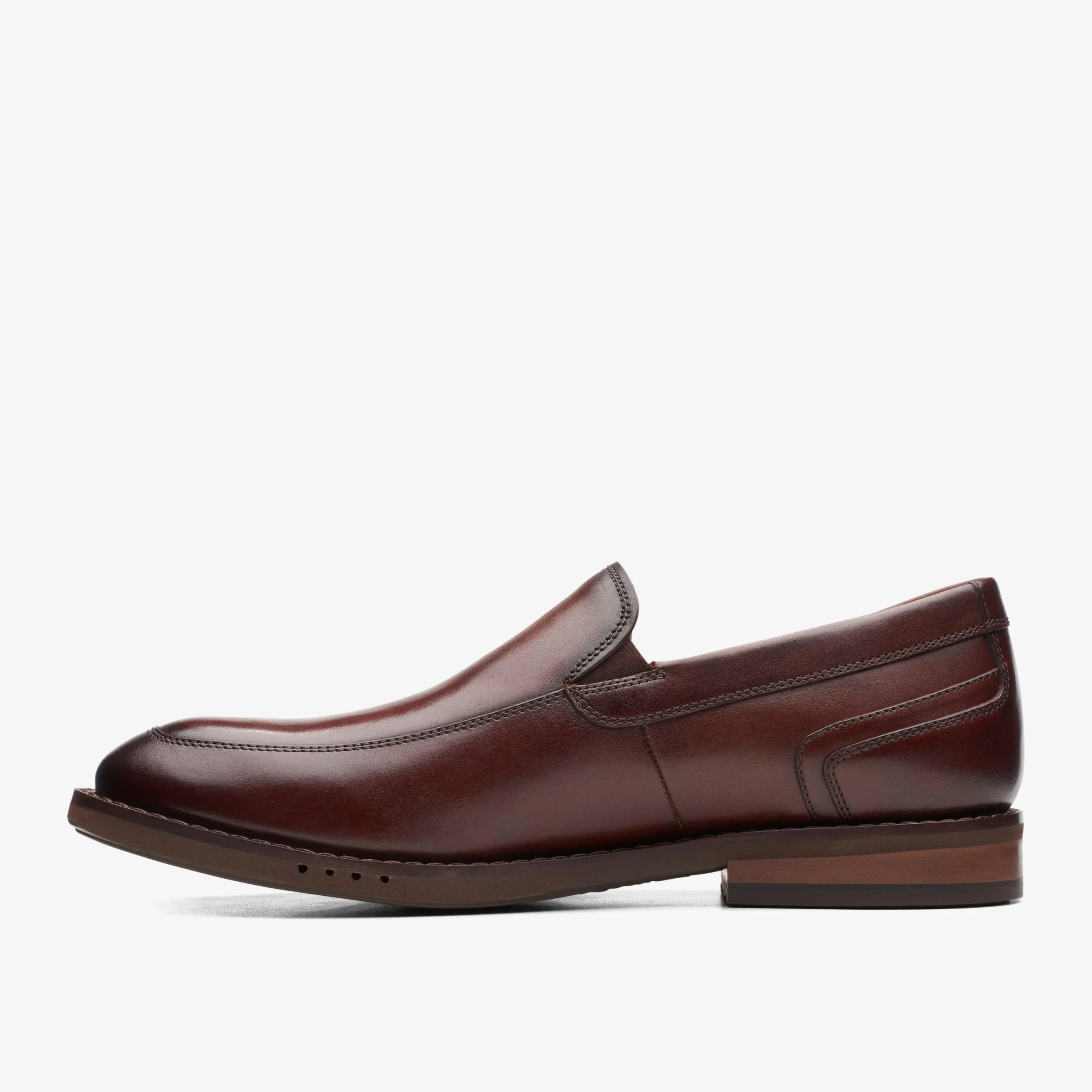 Clarks Un Hugh Step Brown Leather Shop