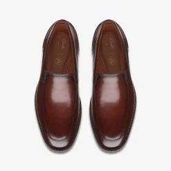 Clarks Un Hugh Step Brown Leather Shop
