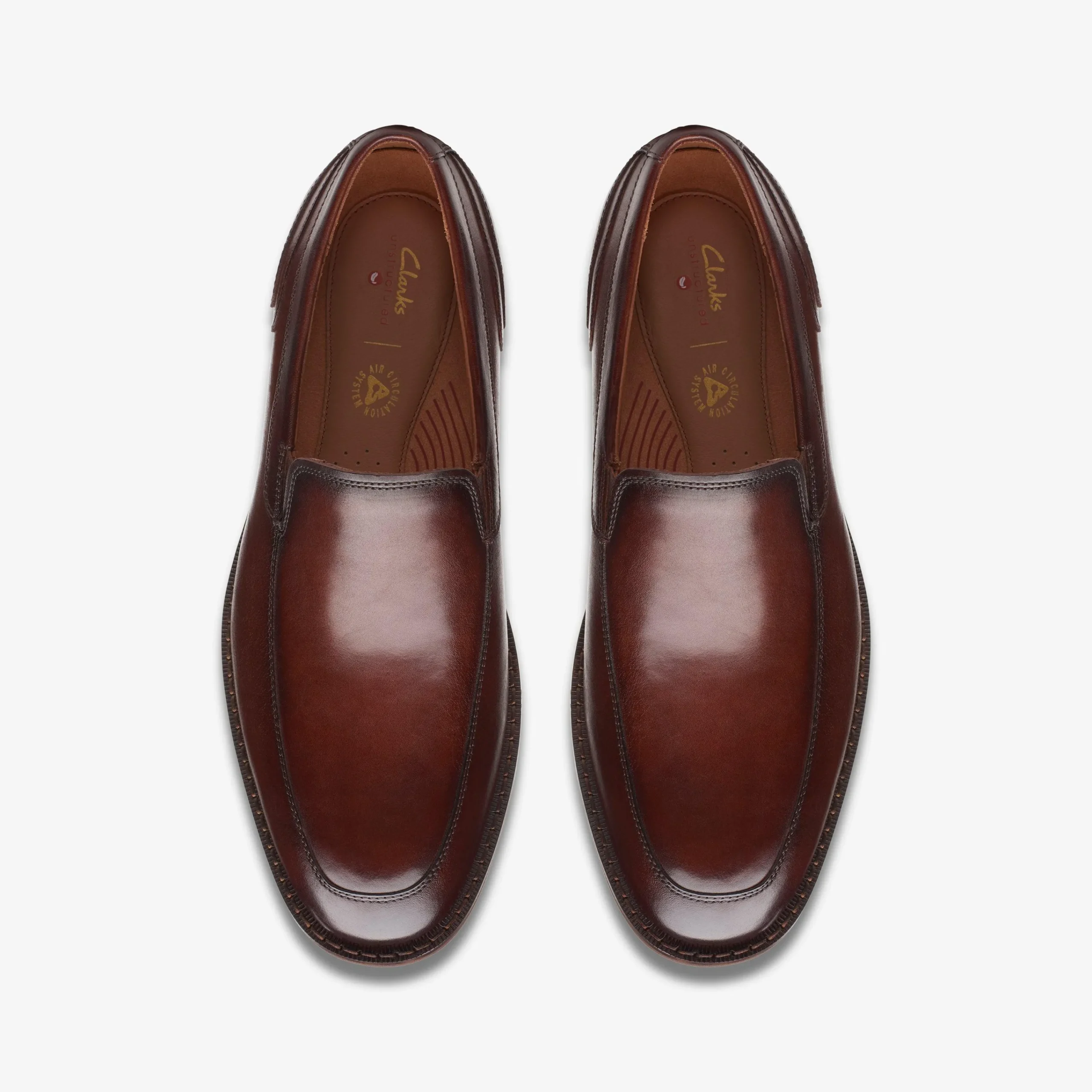 Clarks Un Hugh Step Brown Leather Shop
