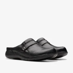 Clarks Un Loop Ease Black Leather Outlet