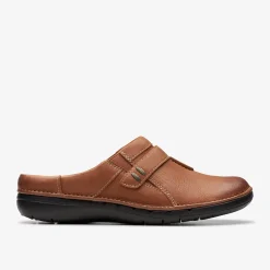 Clarks Un Loop Ease Dark Tan Leather Outlet