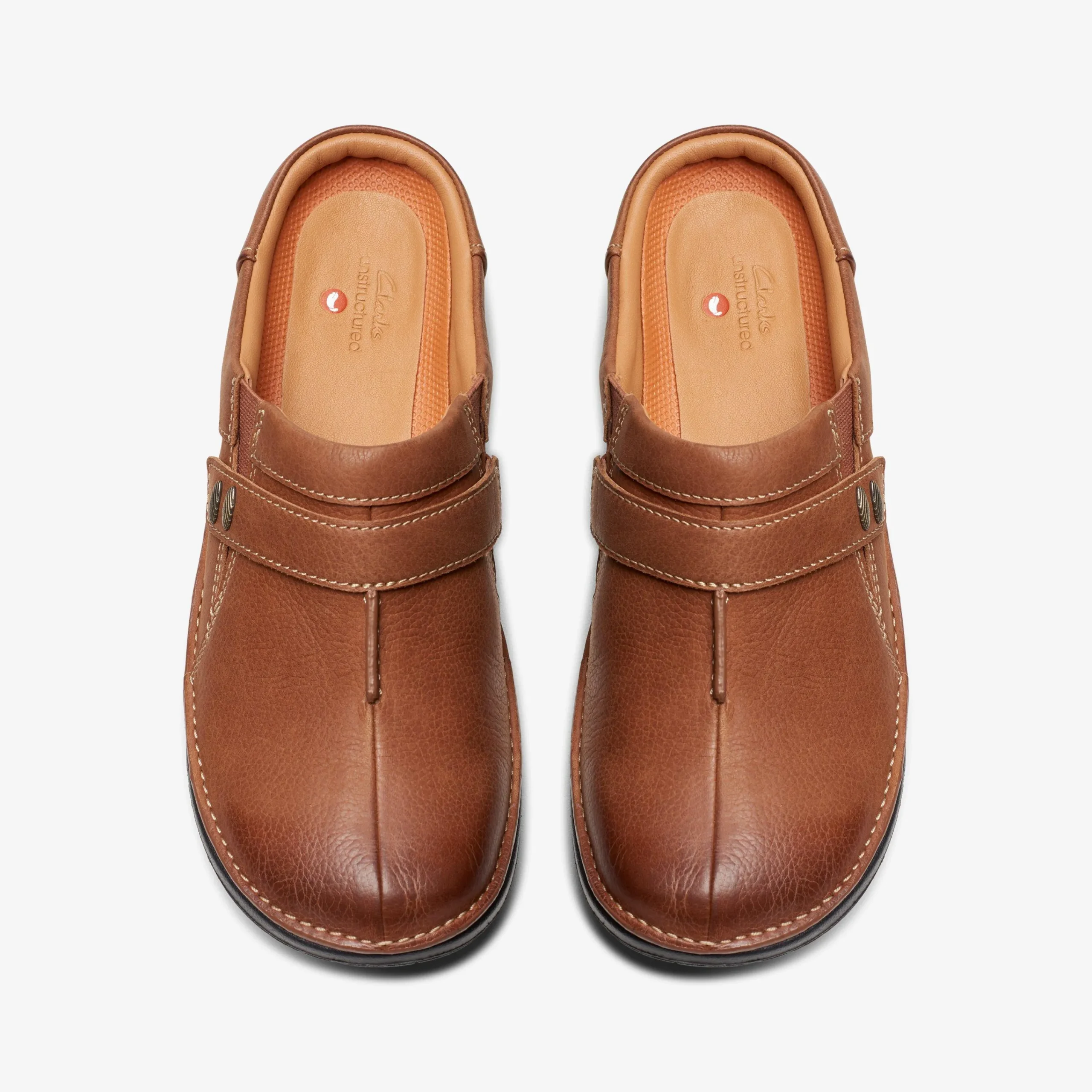 Clarks Un Loop Ease Dark Tan Leather Outlet