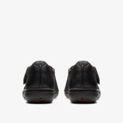 Clarks Un Loop Strap Black Leather Flash Sale