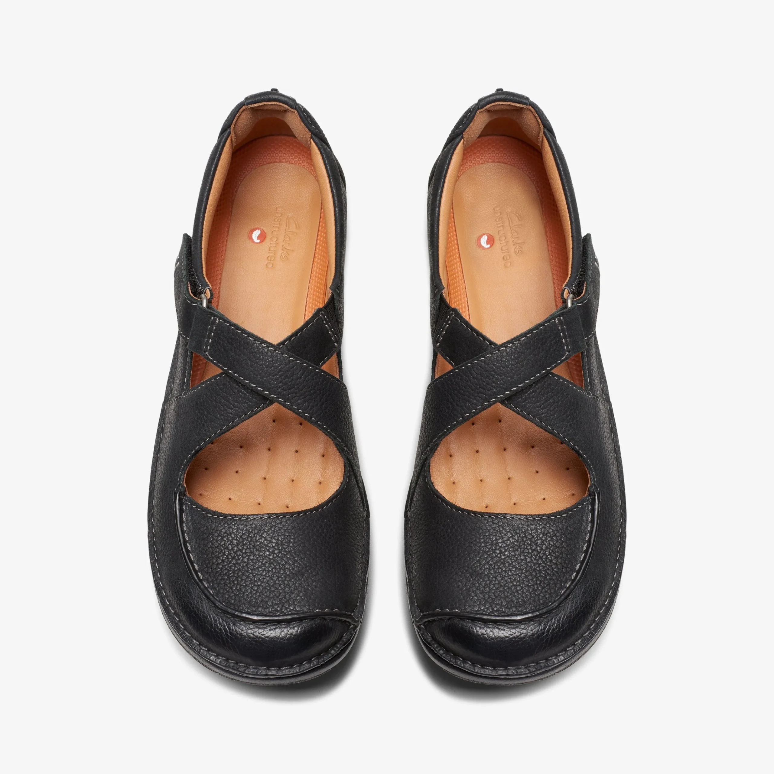 Clarks Un Loop Strap Black Leather Flash Sale