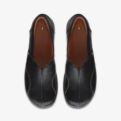 Clarks Un Loop Stride Black Leather Cheap