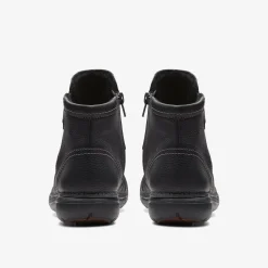 Clarks Un Loop Top Black Leather Best Sale