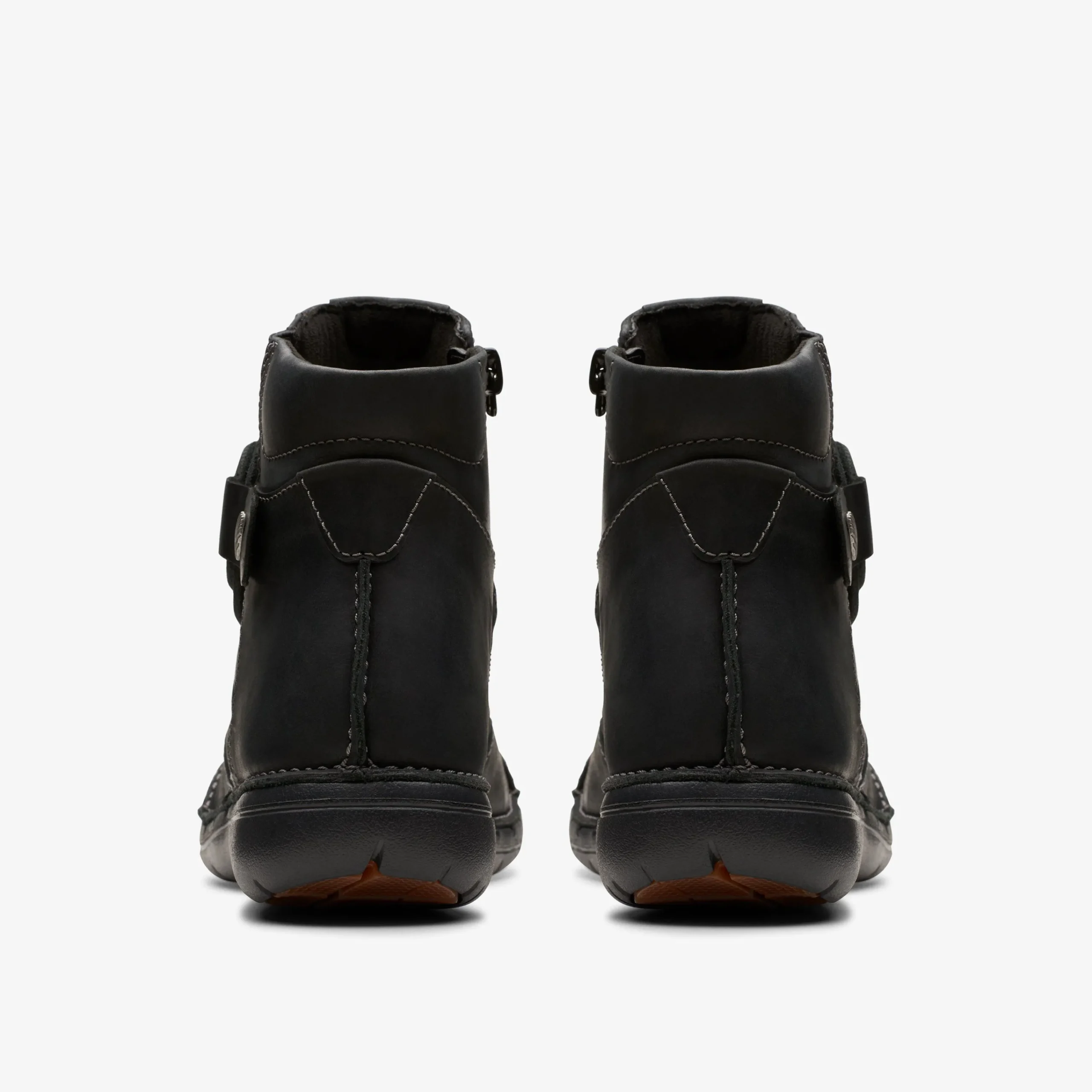 Clarks Un Loop Up Black Leather Shop