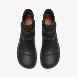 Clarks Un Loop Up Black Leather Shop