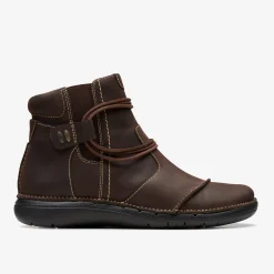 Clarks Un Loop Up Dark Brown Leather Shop