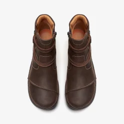 Clarks Un Loop Up Dark Brown Leather Shop