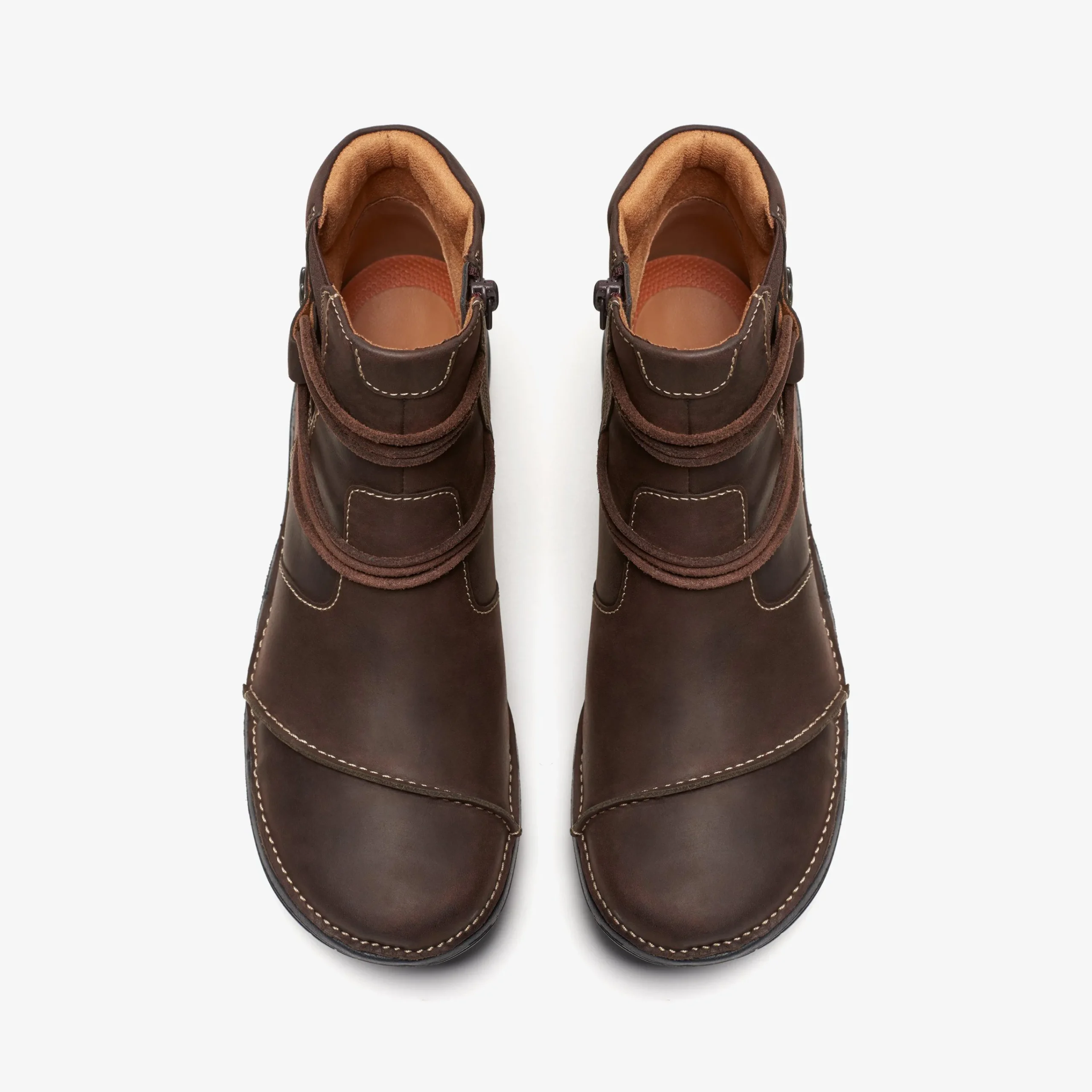 Clarks Un Loop Up Dark Brown Leather Shop